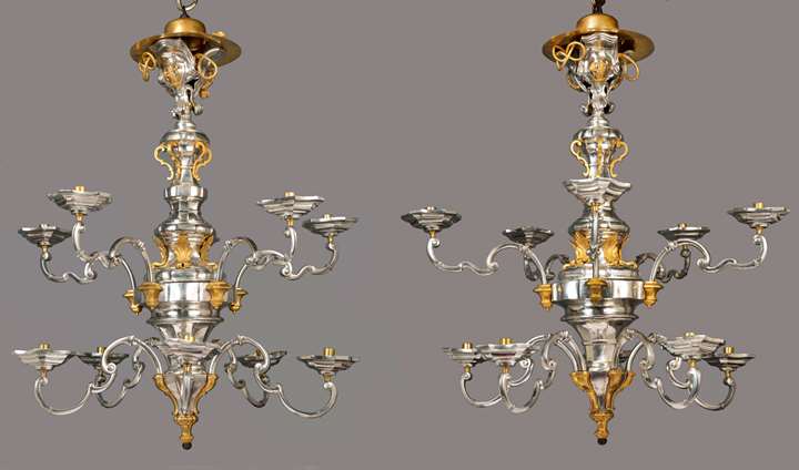 The Marcello Papiniano cusani silver chandeliers